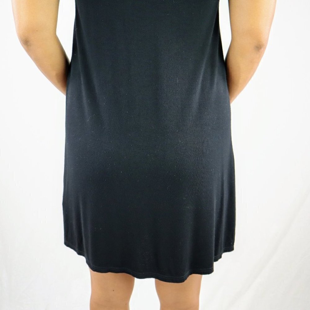 Topshop Black Stretchy Black Shift Dress - Picture 8 of 10